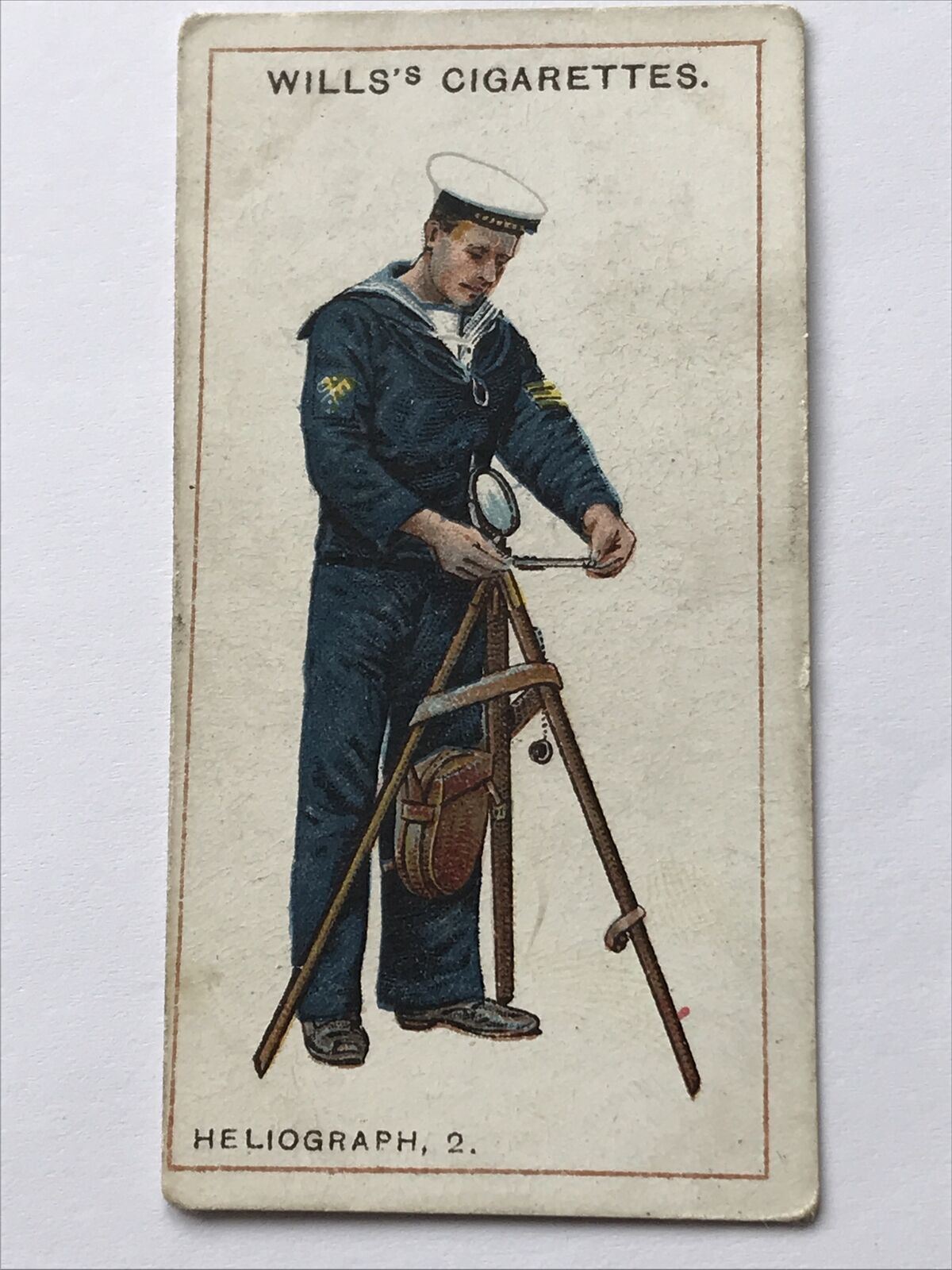 Heliograph 2 WILLS CIGARETTE CARD Signalling Séries #45 Setting Up