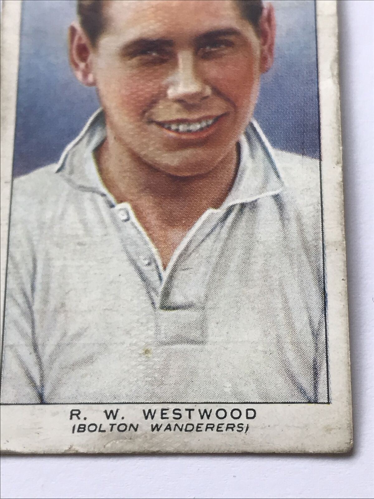 R W Westwood WILLS CIGARETTE CARD Association Footballers #46 Bolton Wanderers