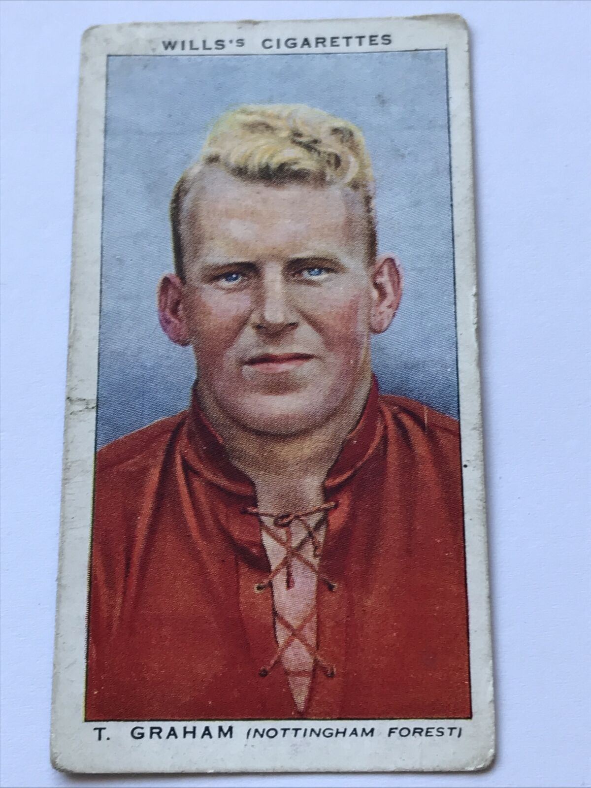 T Graham WILLS CIGARETTE CARD Association Footballers #22 Nottingham Forest