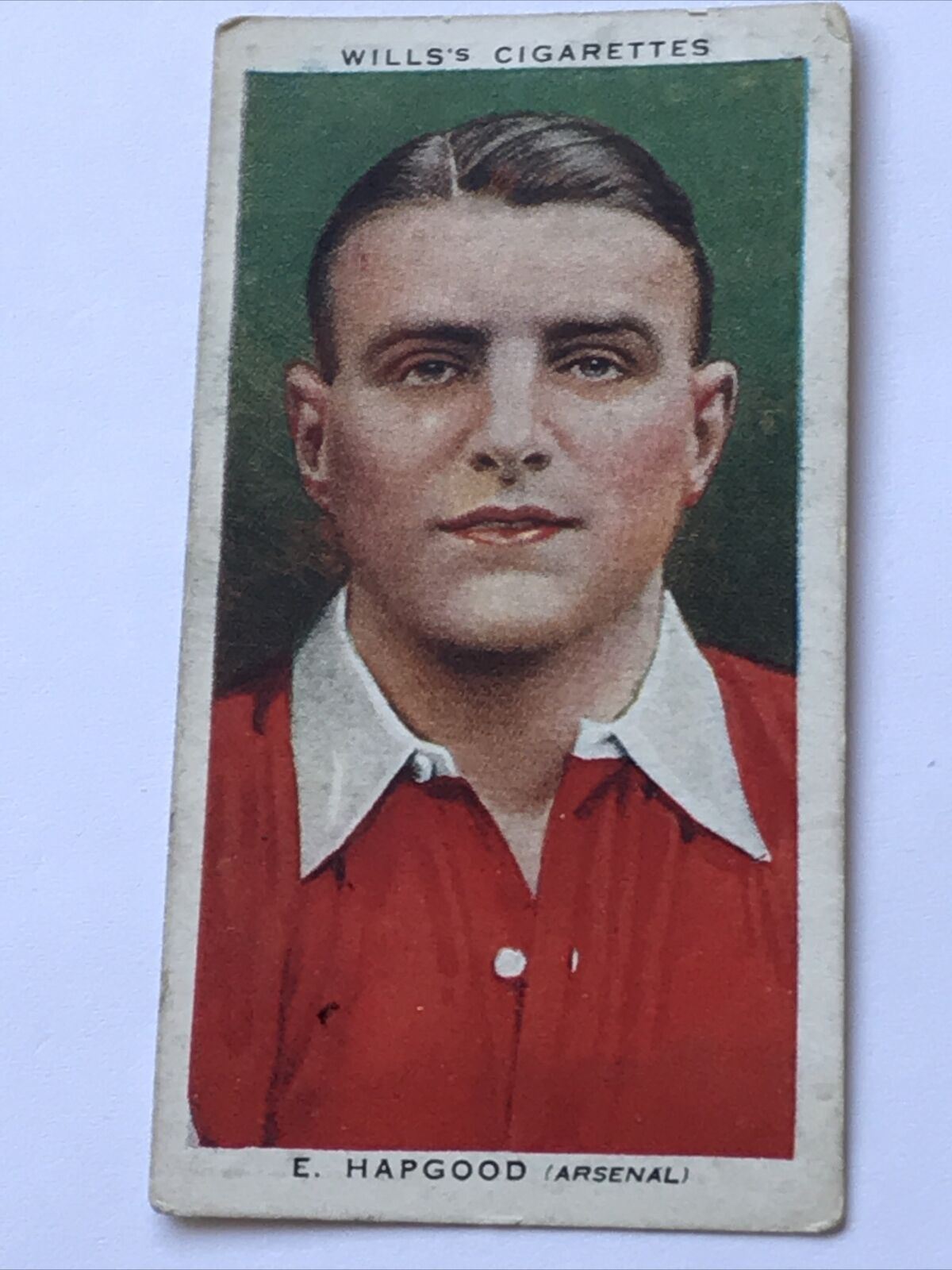 E Hapgood WILLS CIGARETTE CARD Association Footballers #19 Arsenal