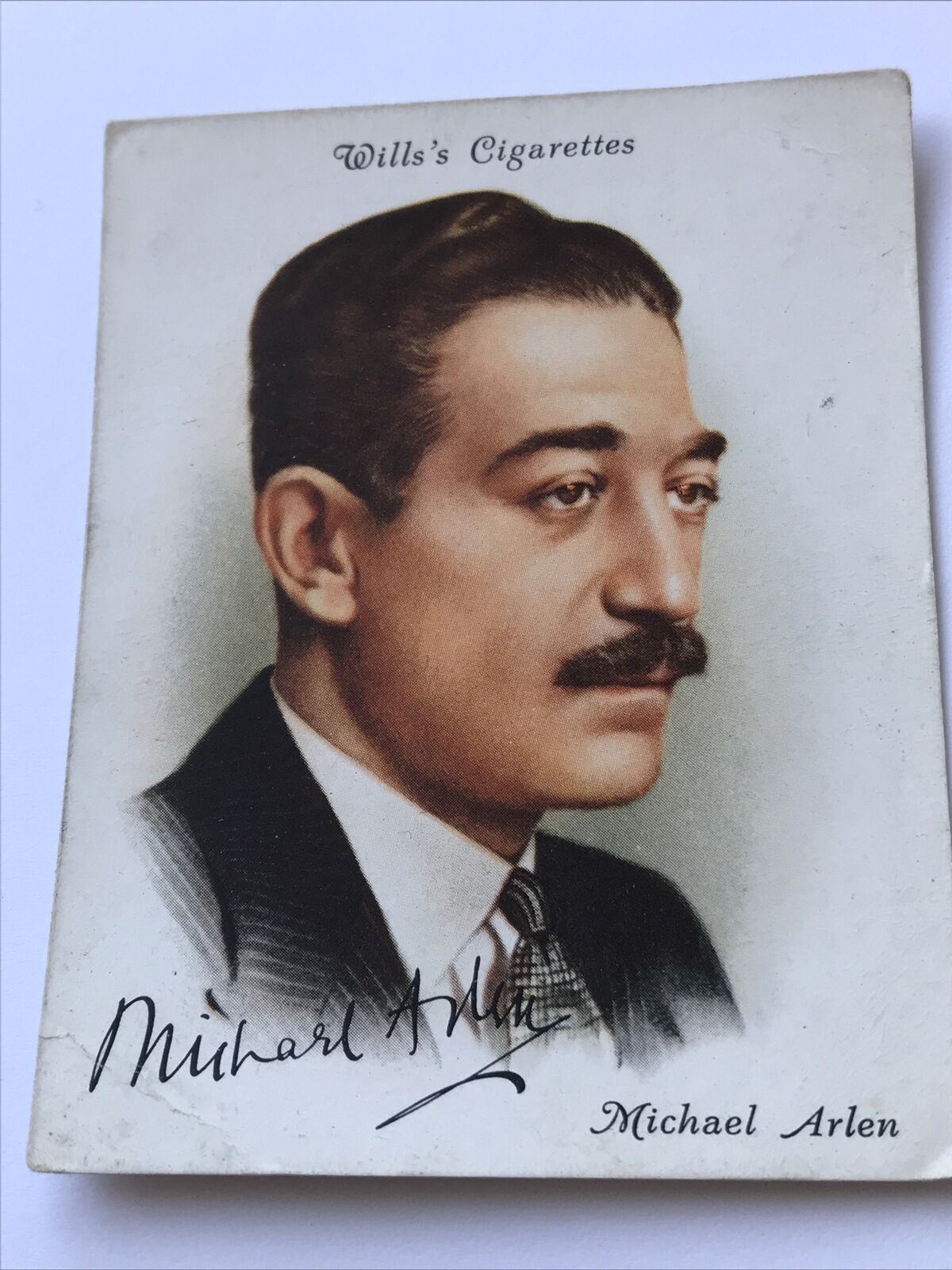 Michael Arlen WILLS CIGARETTE CARD Famous British Authors #1 The Green Hat