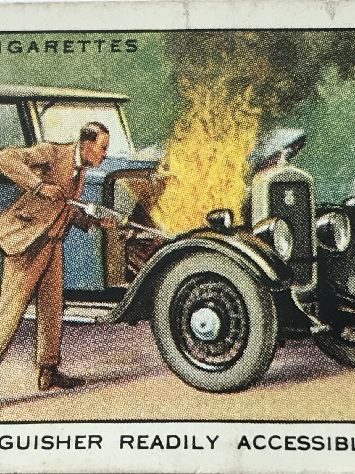 Carry An Efficient Fire Extinguisher Readily AccessWILLS CIGARETTE CARD Safety