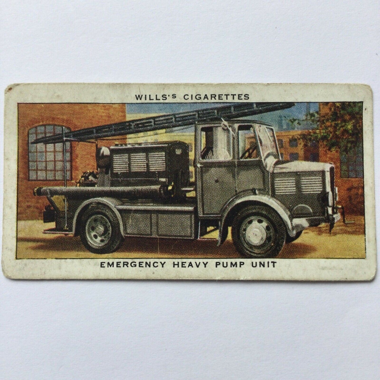 Emergency Heavy Pump Unit WILLS CIGARETTE CARD Air Raid Precautions #25