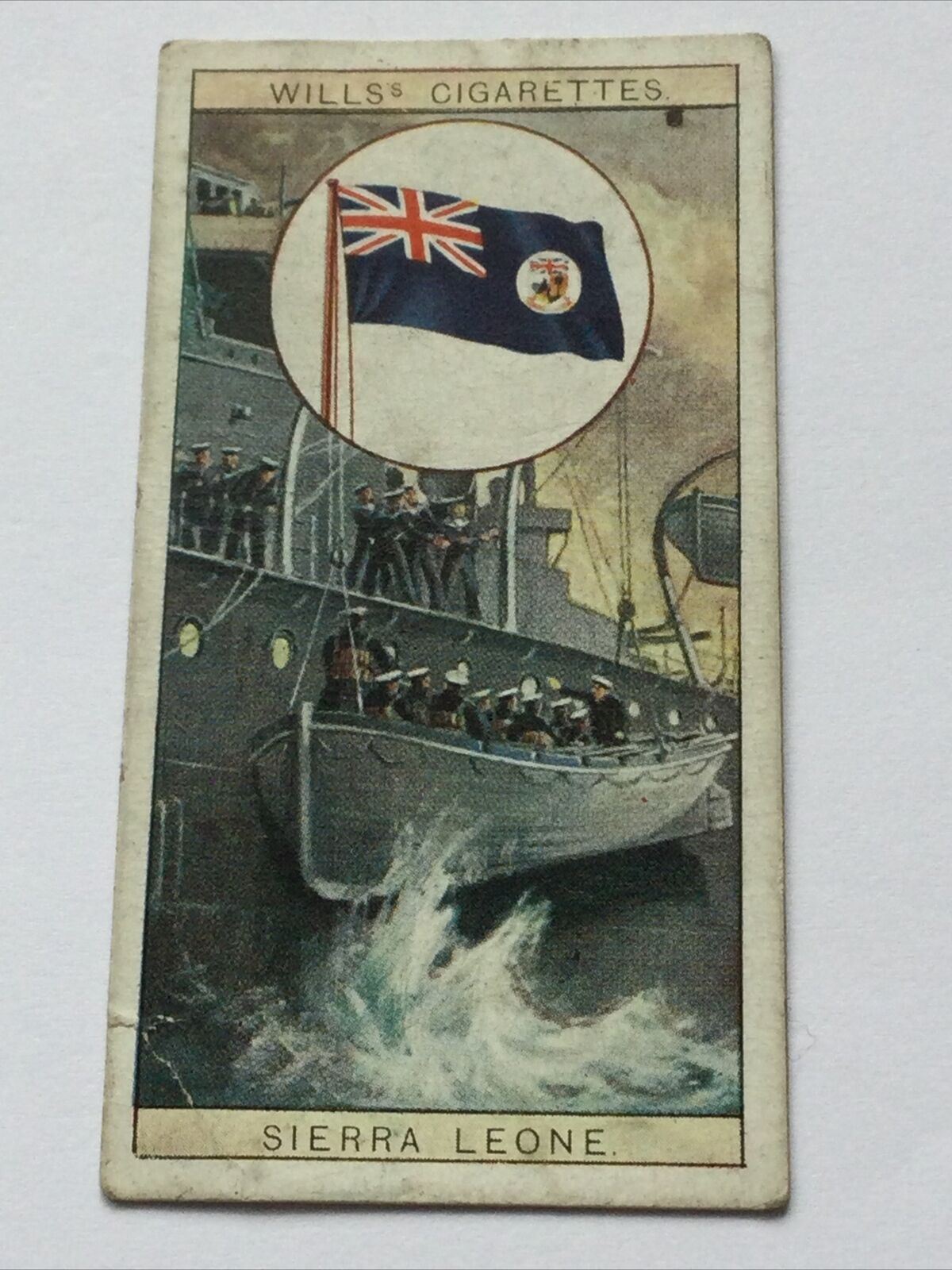 Sierra Leone WILLS CIGARETTE CARD Flags Of The Empire #20 2nd Series