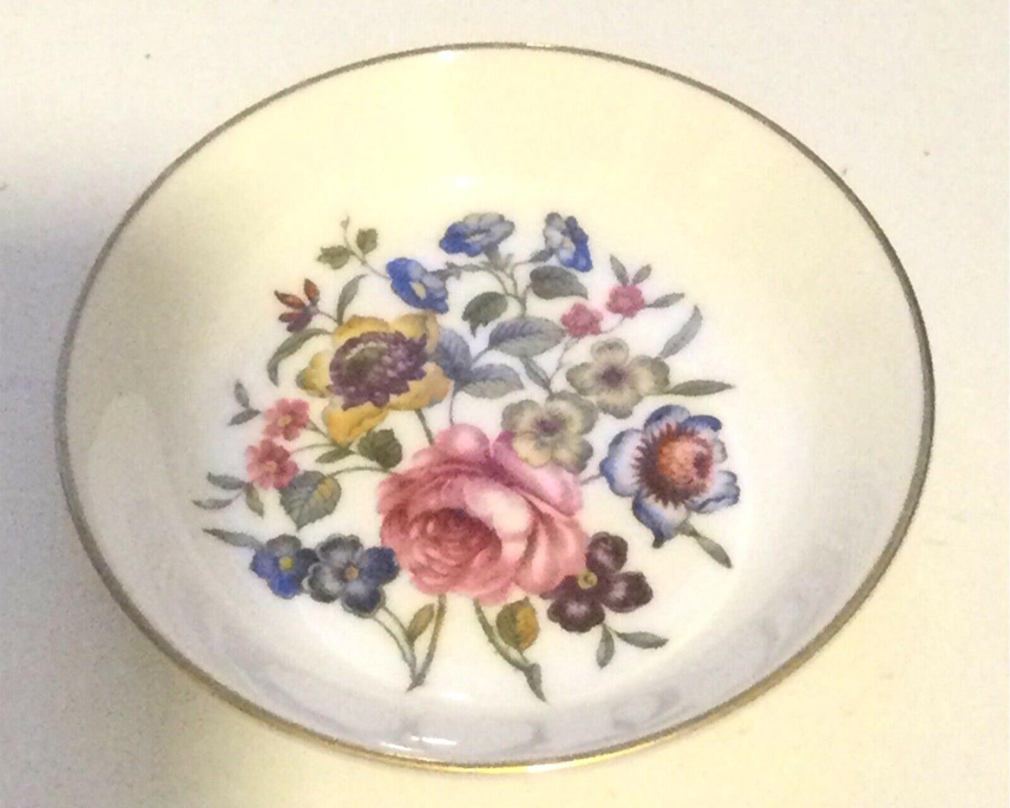 Vintage Royal Worcester 'Bournemouth' Pin/Trinket Dish. Fine Bone China. Pretty bright florals