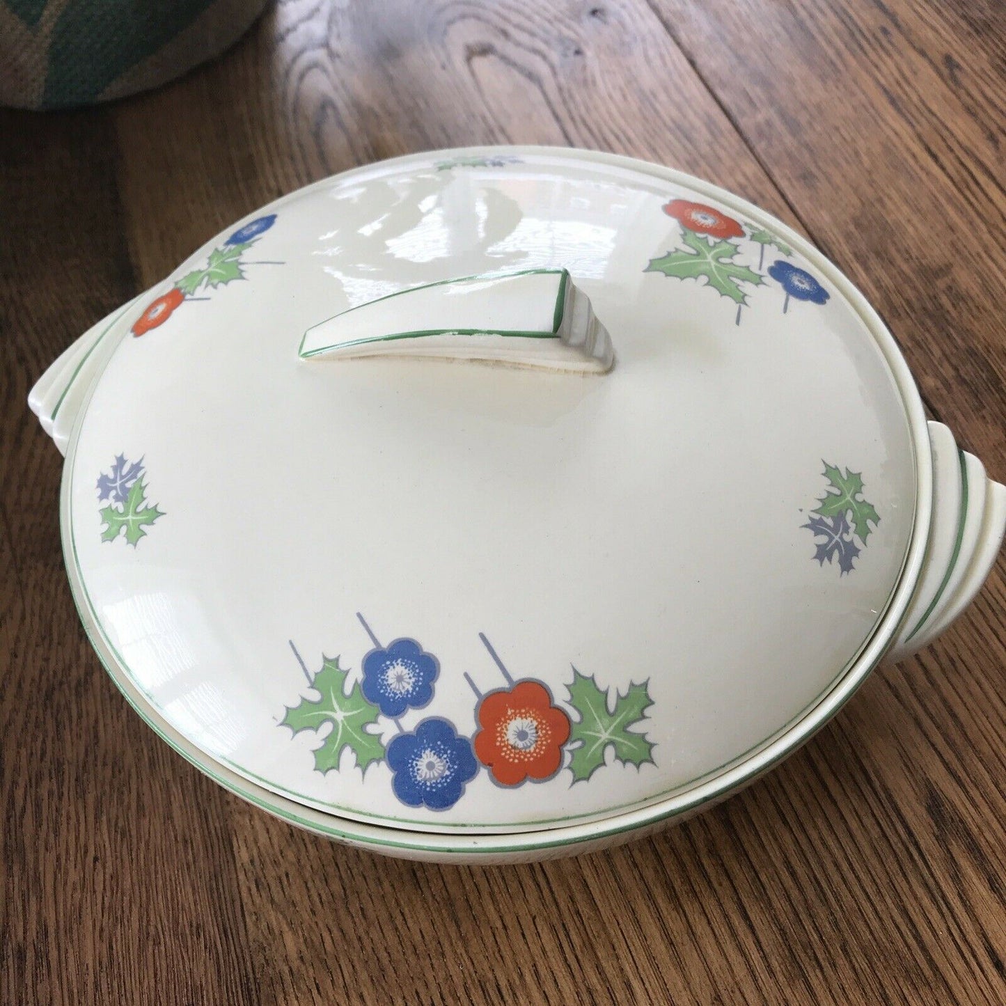 Beautiful Vintage ART DECO 1930s LIDDED VEGETABLE TUREEN DISH Anemone Design