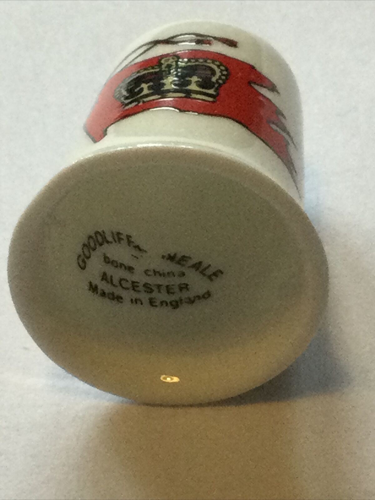 China Thimble. Goodliffe Neale Alcester. National Army Museum Chelsea. Raymond C