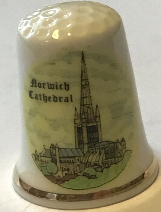 China Thimble NORWICH CATHEDRAL Souvenir Keepsake