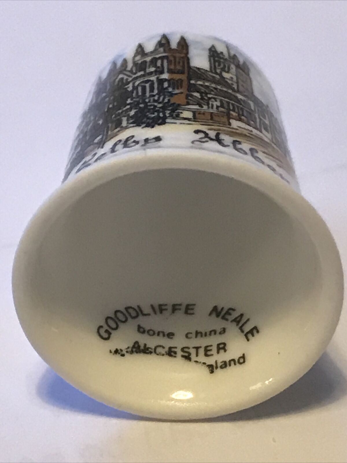 China Thimble SELBY ABBEY Souvenir Keepsake Goodliffe Neale Alcester