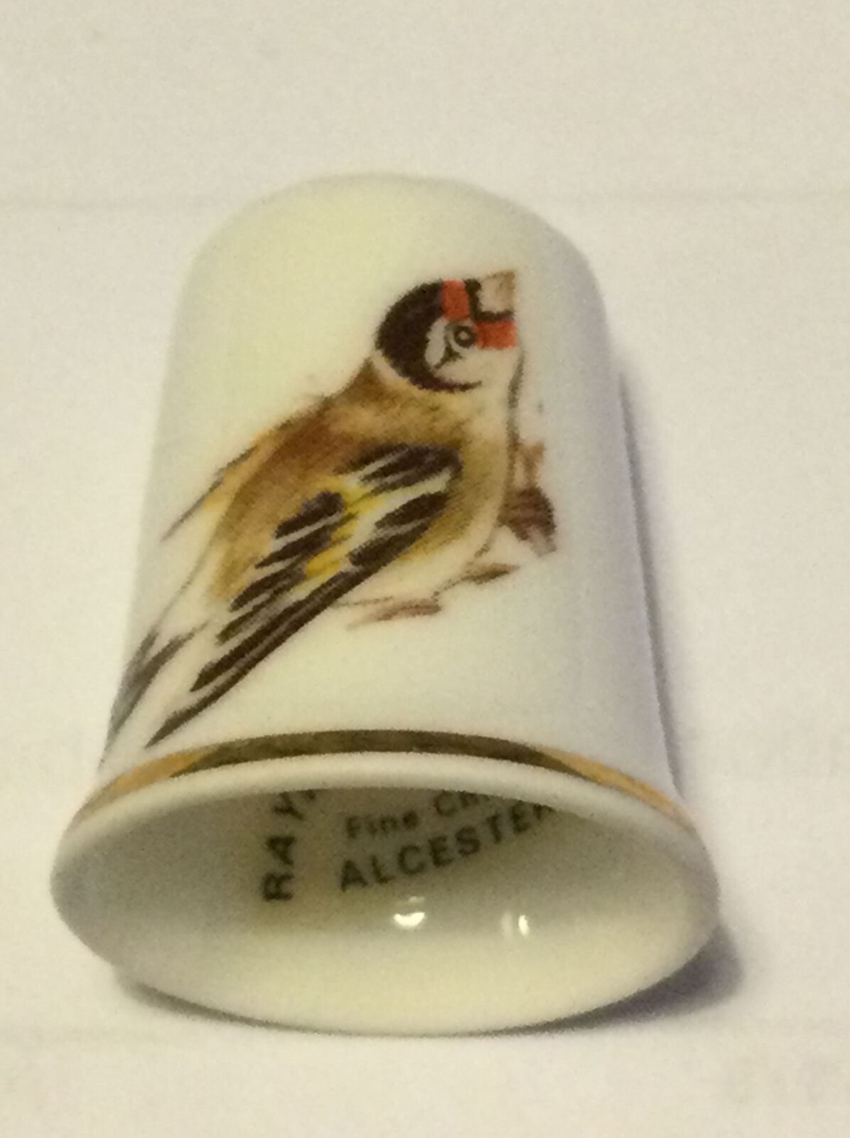 China Thimble. Raymond C Goodliffe Neale Alcester. GOLDFINCH BIRD