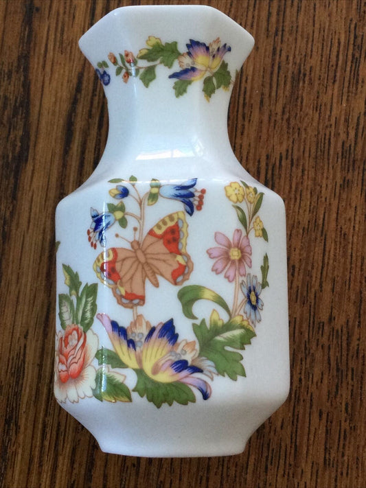 Small Vintage English Bone China Case AYNSLEY COTTAGE GARDEN. Bud Vase Floral