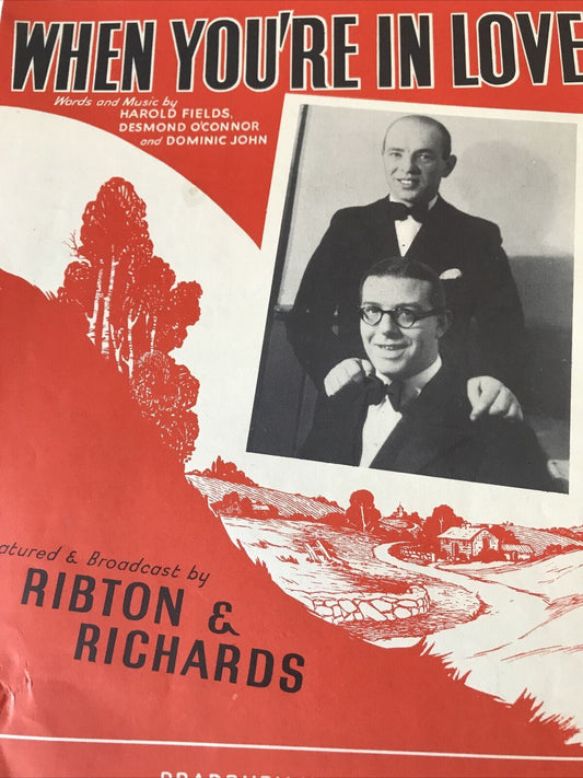 Vintage Sheet Music When You’re In Love Ribton & Richards Harold Fields Desmond 1940s