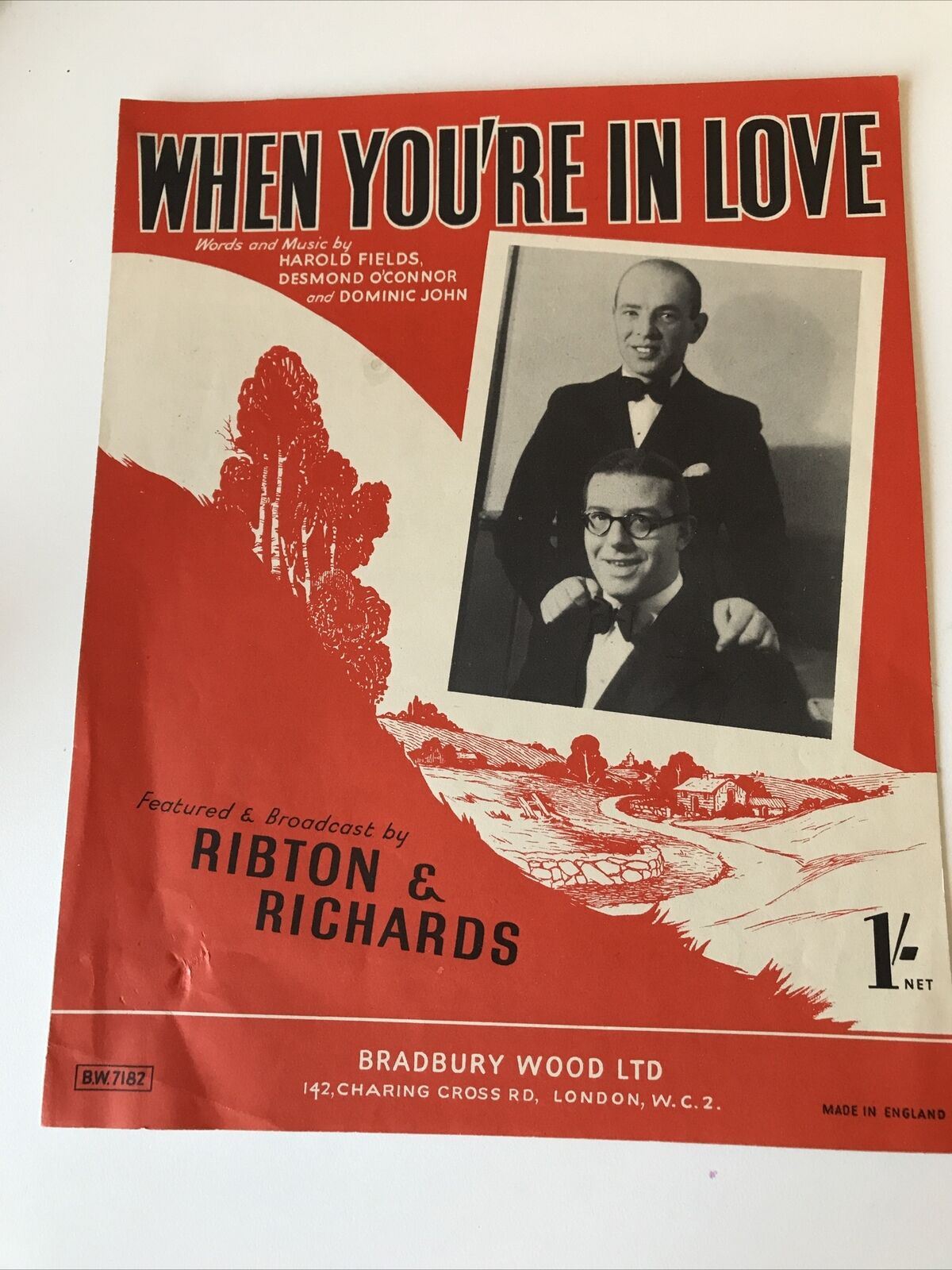 Vintage Sheet Music When You’re In Love Ribton & Richards Harold Fields Desmond 1940s