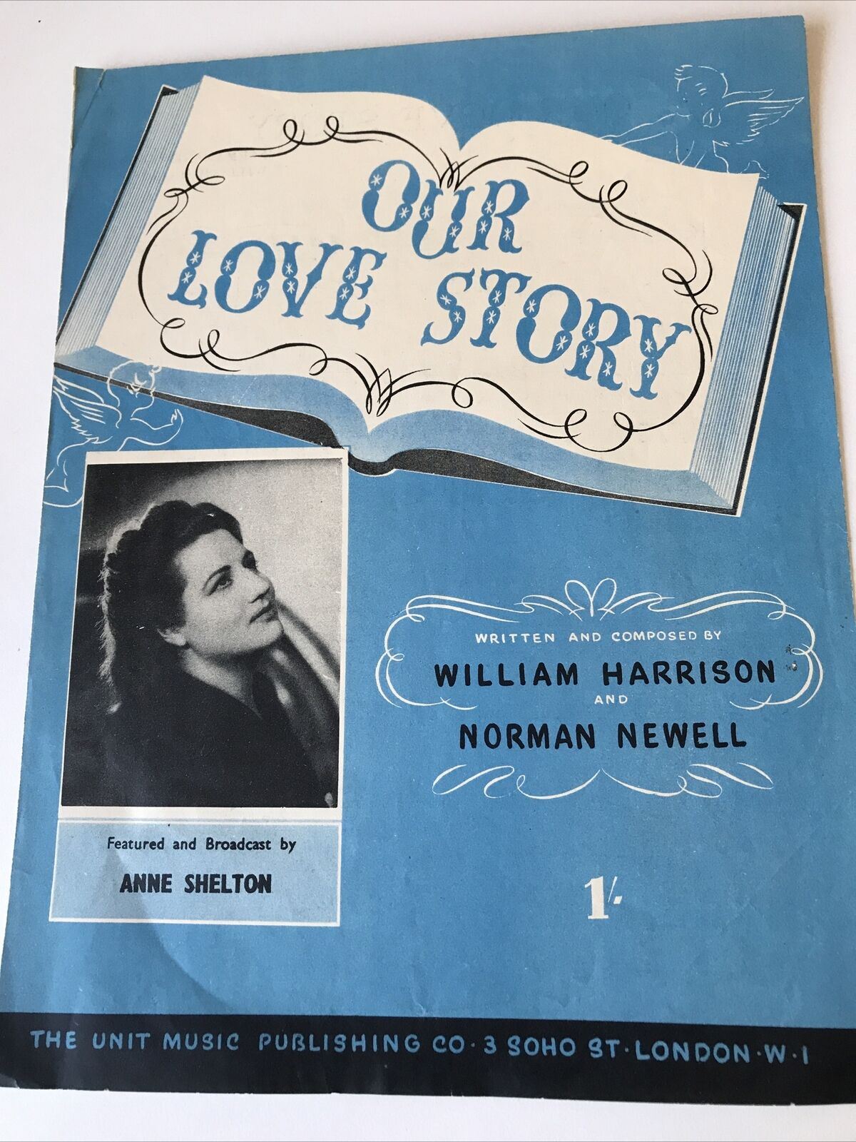 Vintage Sheet Music OUR LOVE STORY ANNE SHELTON William Harrison Norman Newell