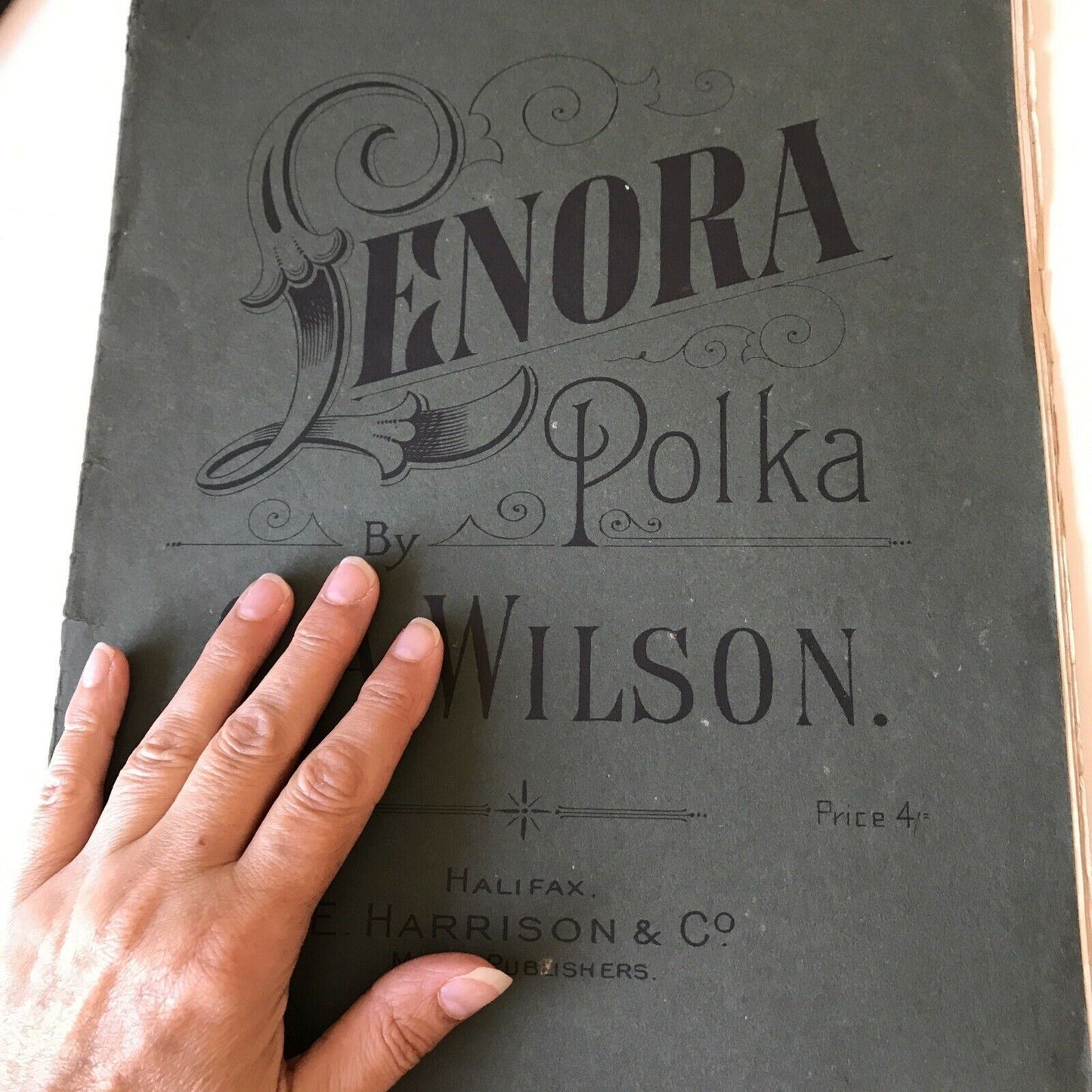 Vintage Sheet Music LENORA POLKA C A Wilson  DAMAGED