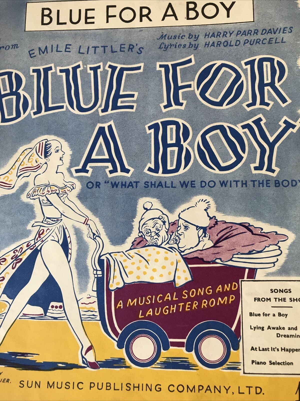 Vintage Sheet Music MusicalMemorabilia BLUE FOR A BOY Emile Littler