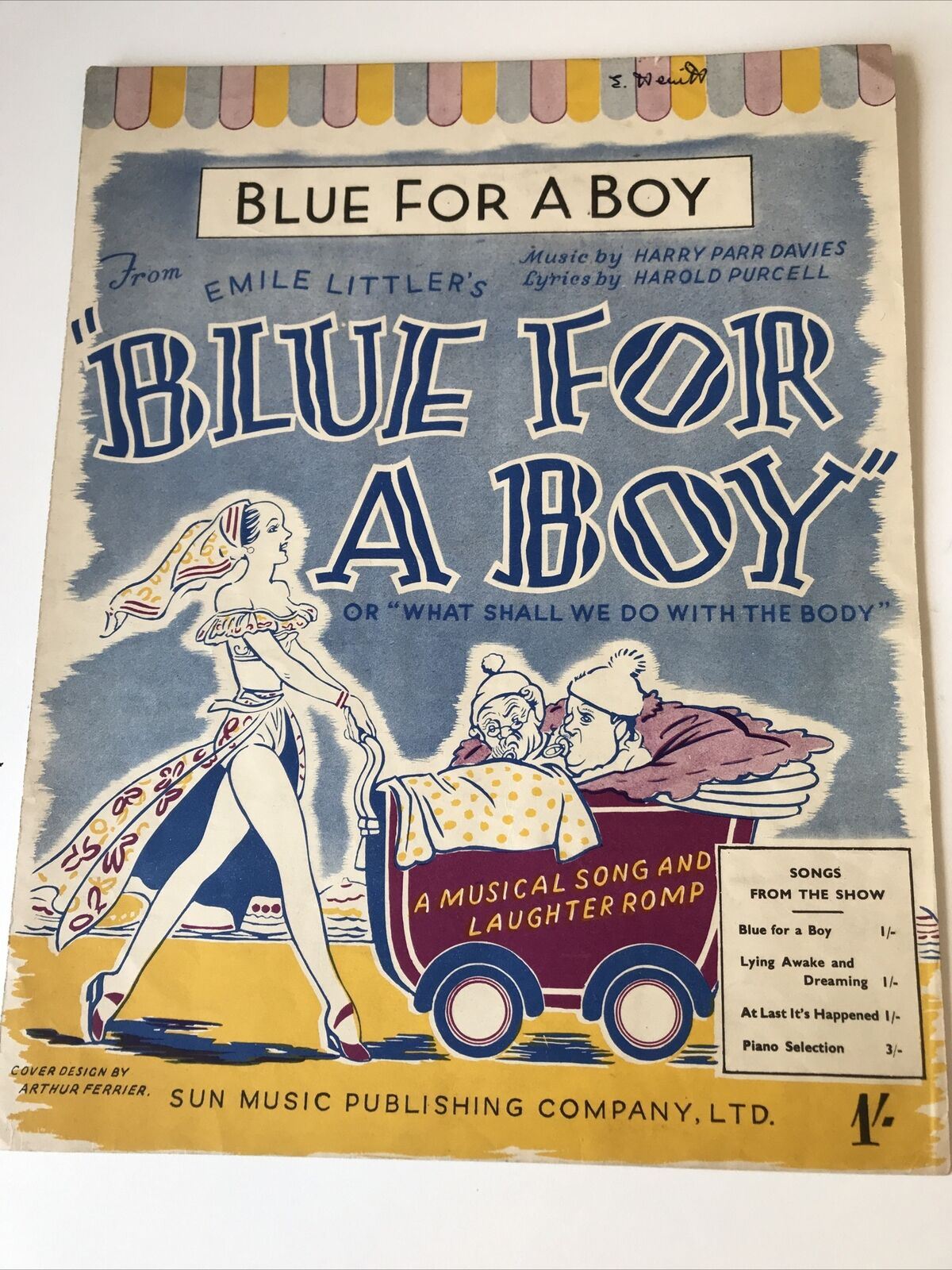 Vintage Sheet Music MusicalMemorabilia BLUE FOR A BOY Emile Littler