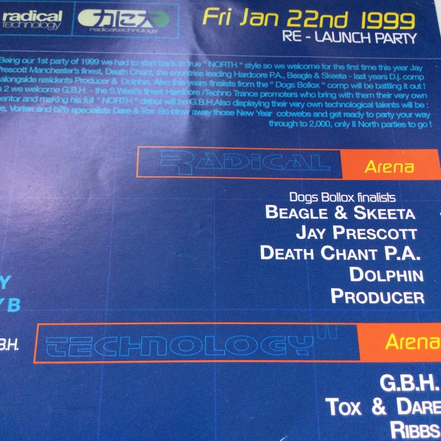 90s Y2K RAVE MEMORABILIA NORTH THE VOID STOKE ON TRENT Flyer DEC 98 Jan 99 XMAS