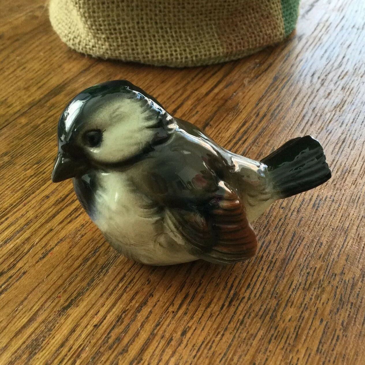 Goebel Sparrow Finch Glazed Ceramic Bird CV74 West Germany Damaged Tail