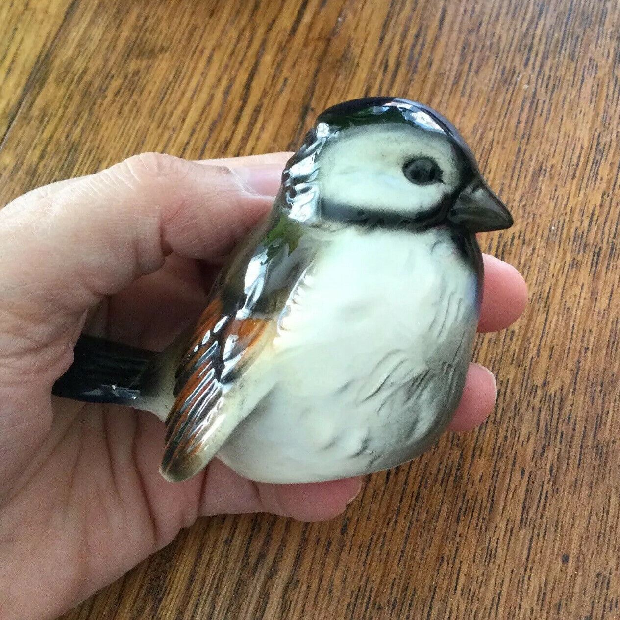 Goebel Sparrow Finch Glazed Ceramic Bird CV74 West Germany Damaged Tail