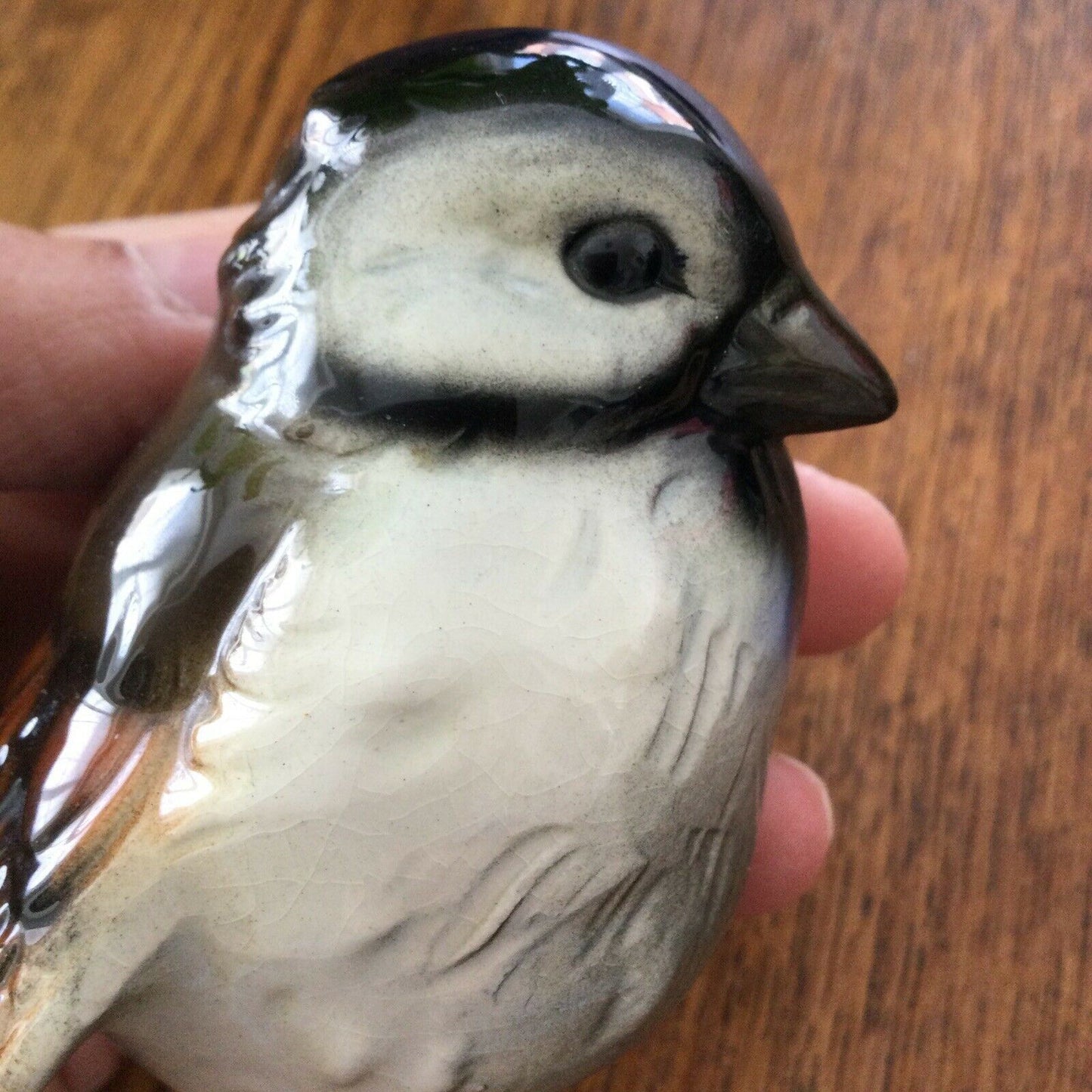 Goebel Sparrow Finch Glazed Ceramic Bird CV74 West Germany Damaged Tail