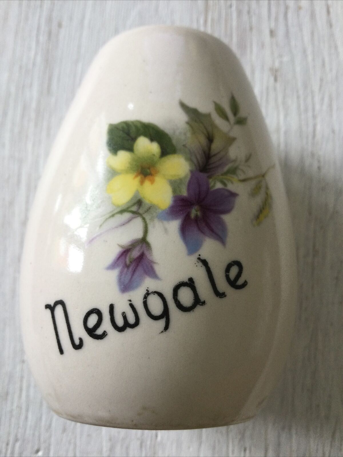 NEWGALE Pembrokeshire Pottery Vase  New Devon Pottery Newton Abbot Souvenir Floral