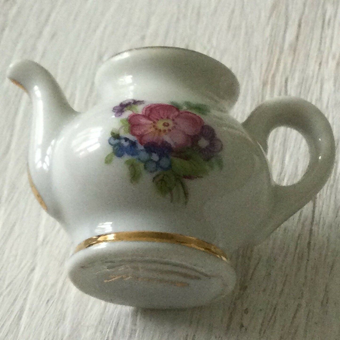 Vintage China Meissnel Limoges Miniature French Teapot And Coffee Pot. Lid Missing From Teapot