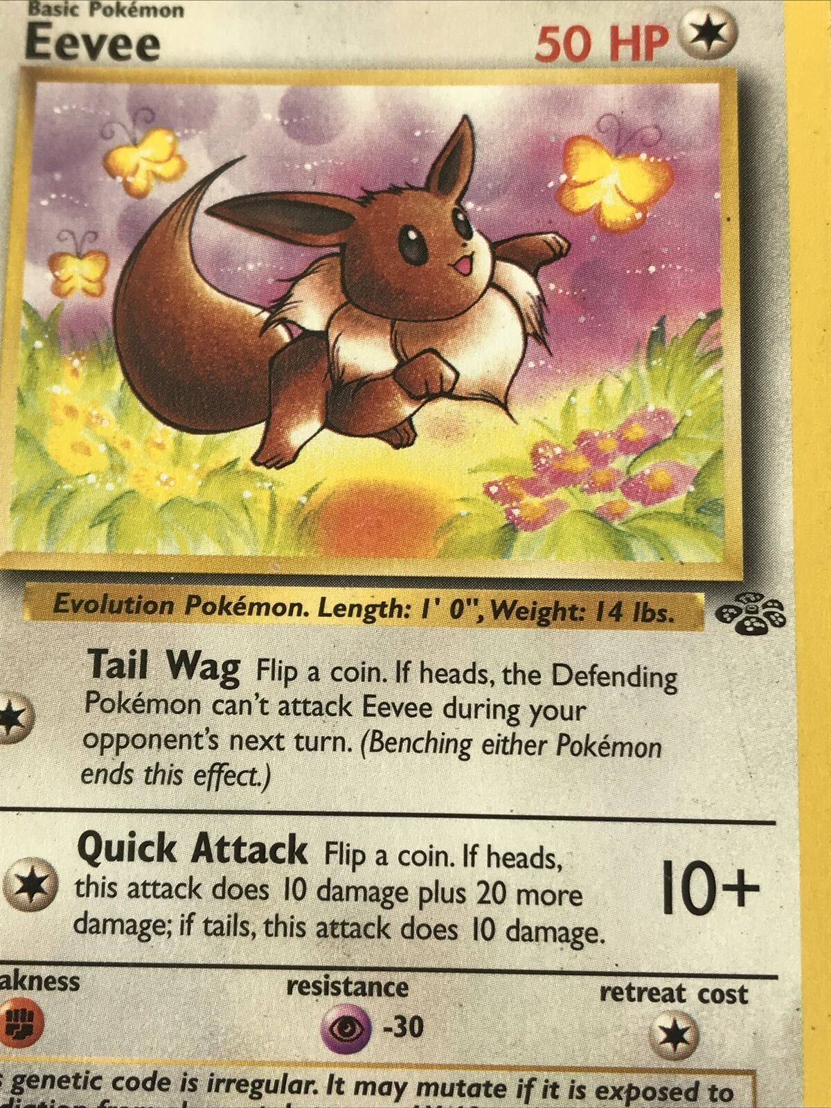 Vintage Pokemon card EEVEE 51/64 Wizards 1999 Played Basic WOTC