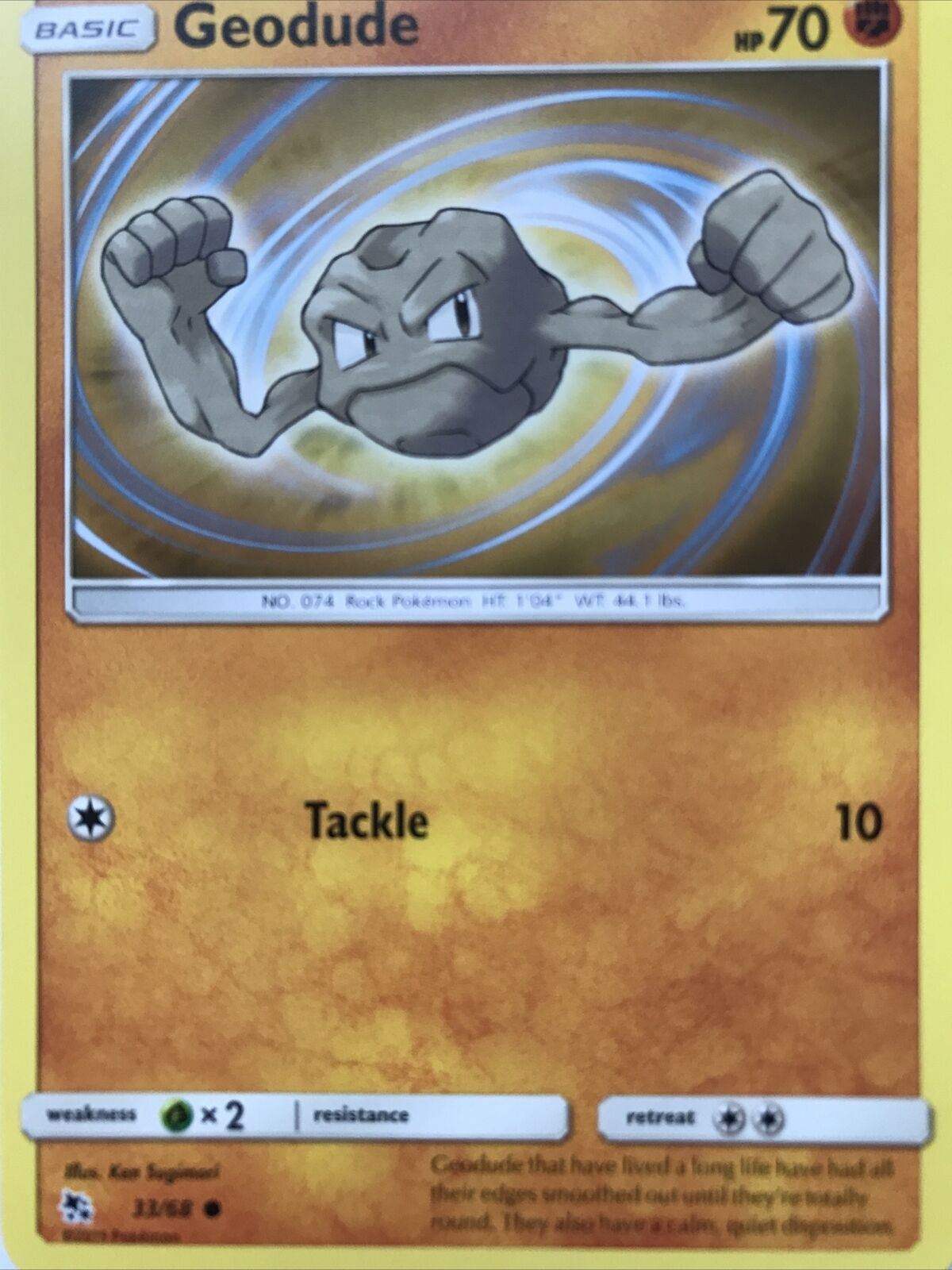 2019 Pokemon Card Stage Basic GEODUDE Pack Fresh HP70 Rock 33/68  No.074