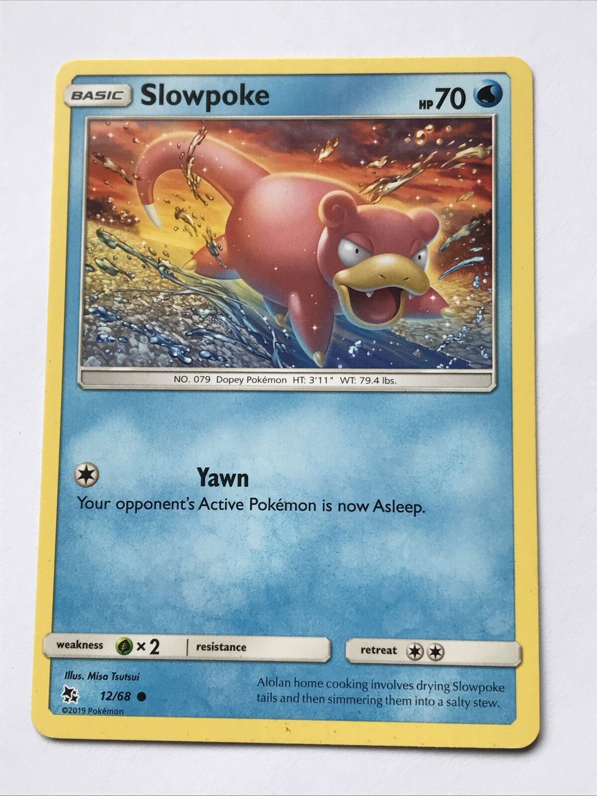 2019 Pokemon Card SLOWPOKE Pack Fresh  12/68 No. 079 Basic Dopey