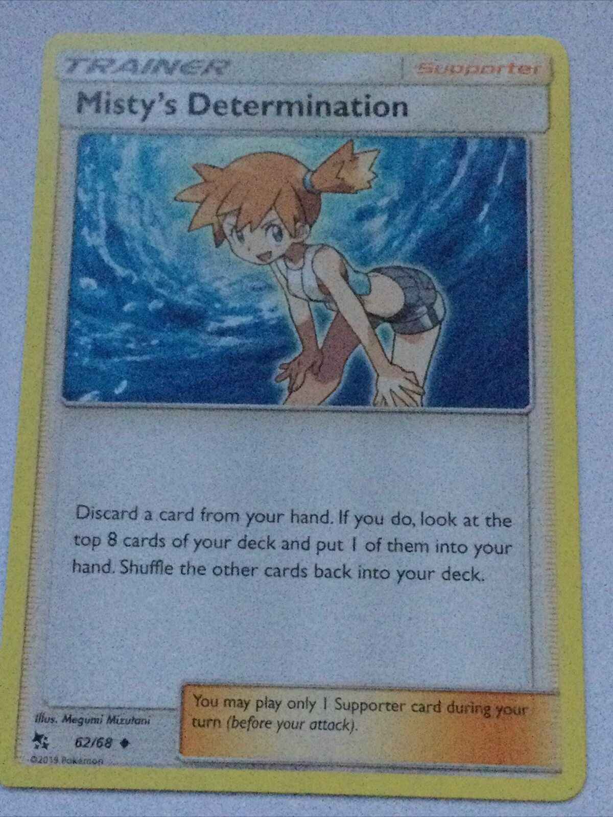 62/68 Misty’s Determination Uncommon Card Pokemon Hidden Fates NM/Mint