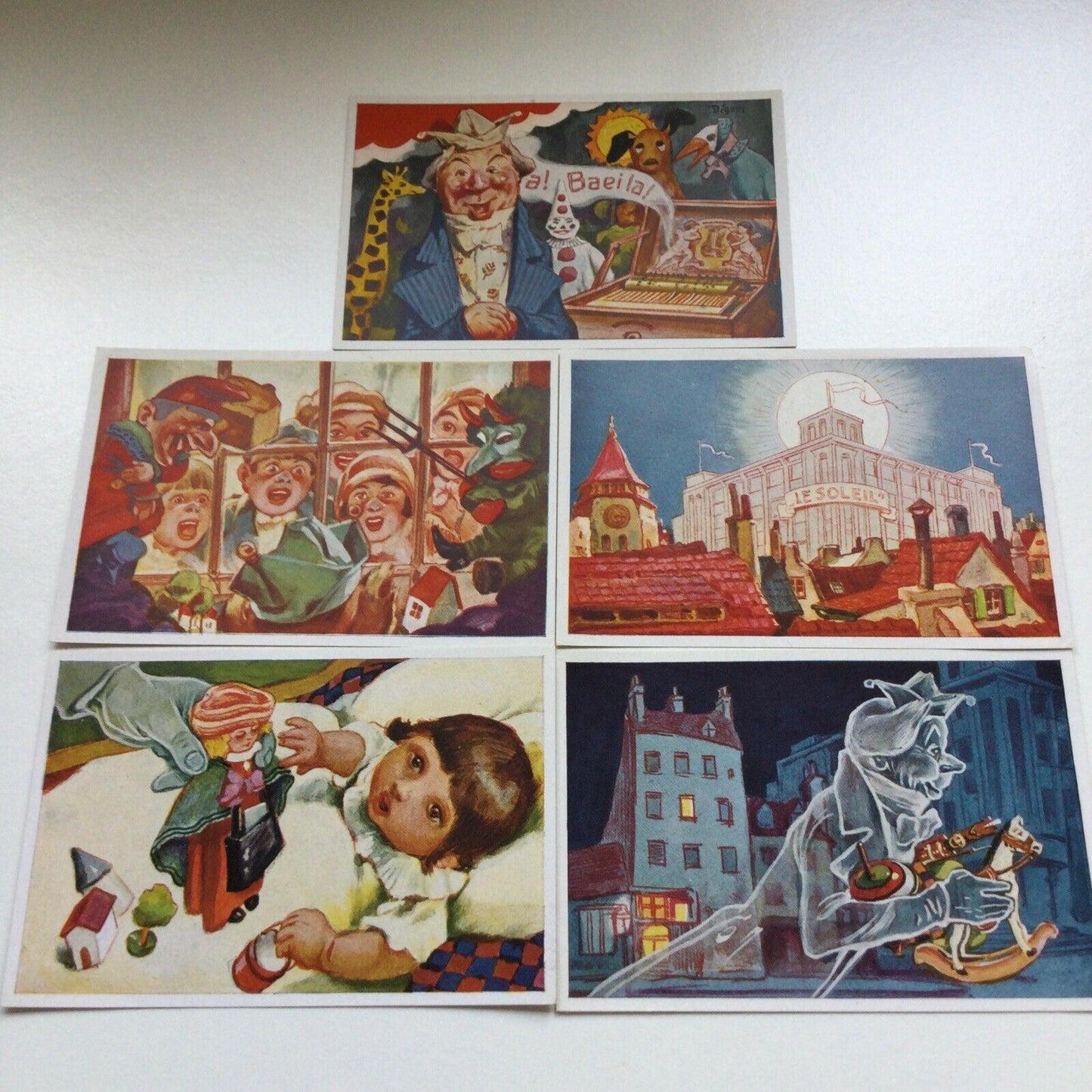 5 x Vintage 1930s Sammelwerk Cigarette Cards M’SIEUR BONBON #120 VGC CANDY MAN