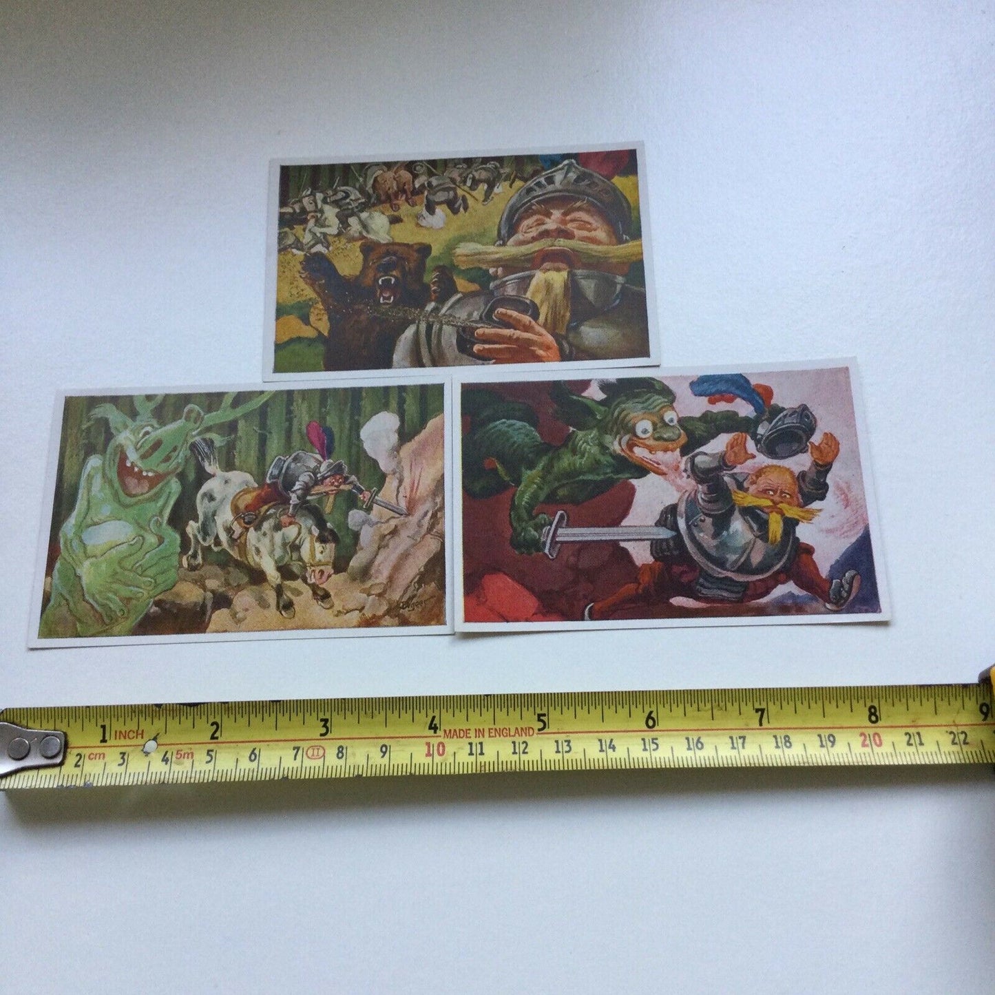 3 x Vintage 1930s Images Sammelwerk Cigarette Cards KNIGHT BIBO & THE DEVIL VGC