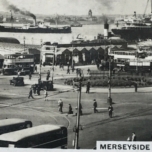 Vintage Photo Cigarette Card 1939 1930s Merseyside Liverpool Docks Senior Service