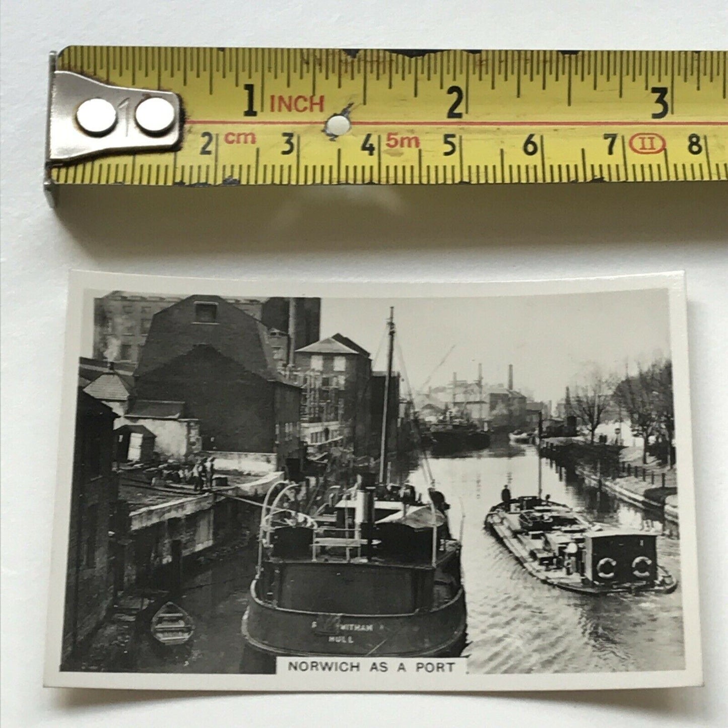 Vintage Photo Cigarette Card 1939 1930s Norwich As A Port Inland Waterway Carrow