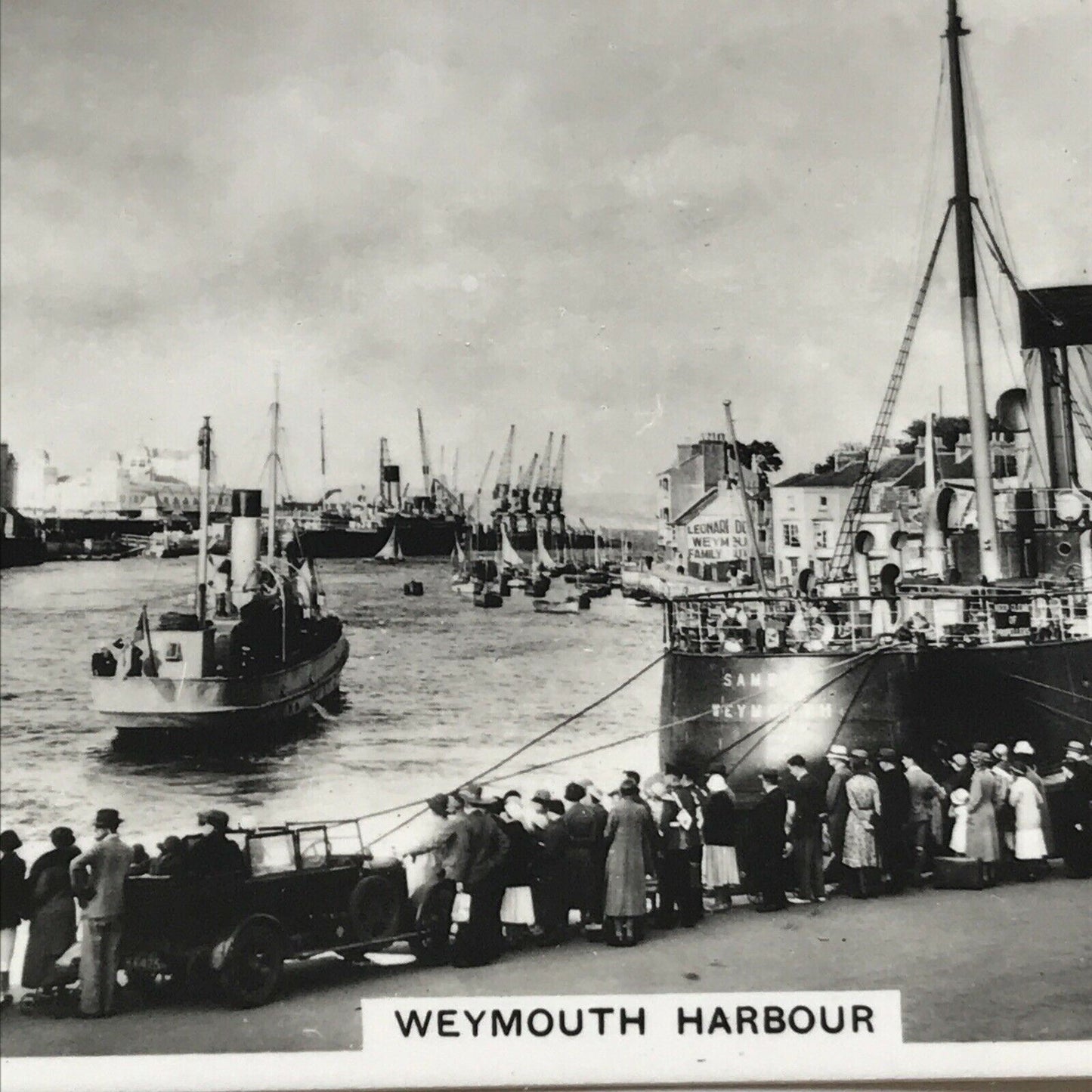 3 x Vintage Photo Cigarette Cards 1939 1930s Harbours Poole Weymouth Newlyn