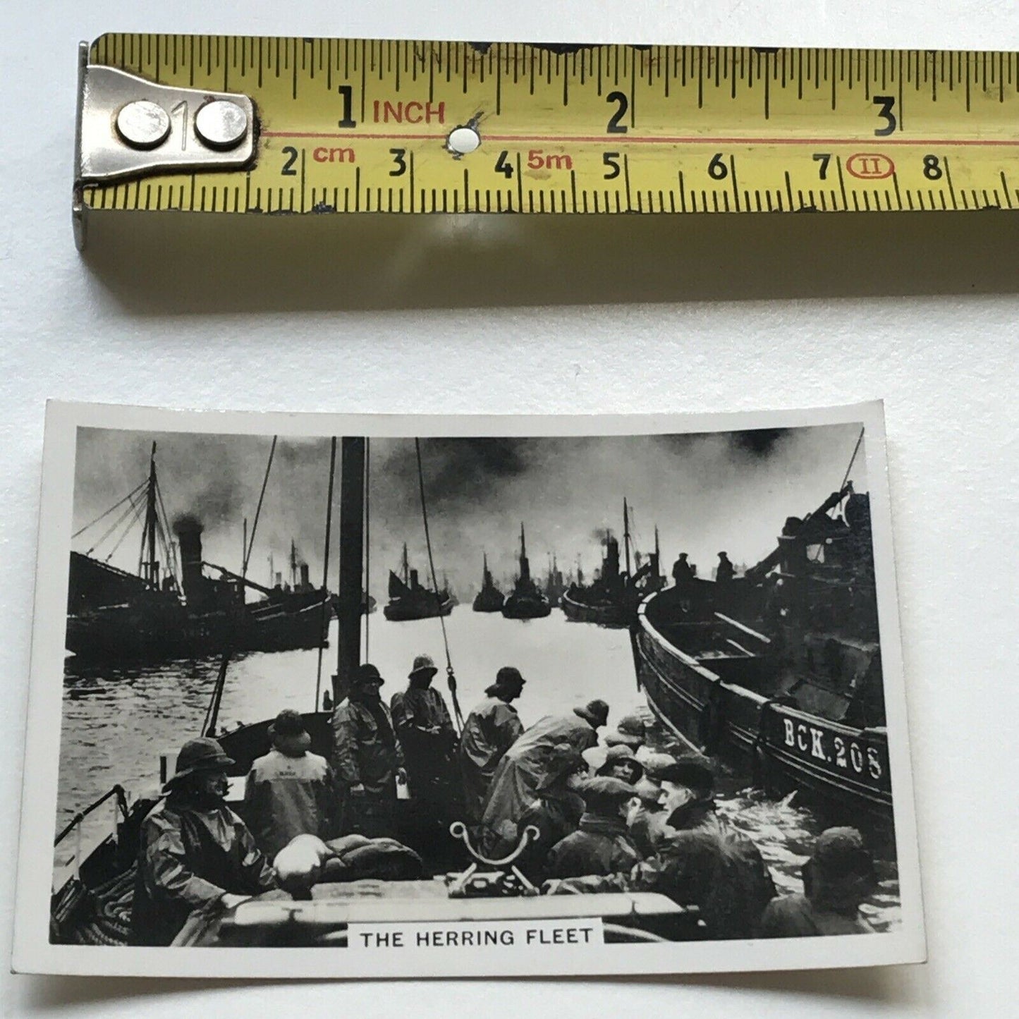 Vintage Photo Cigarette Card 1939 1930s The Herring Fleet Yarmouth No28 Harbour