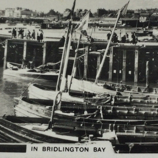 Vintage Photo Cigarette Card 1939 1930s IN BRIDLINGTON BAY YORKSHIRE No43