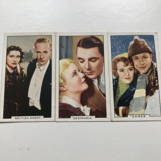 Warner Brothers MOVIE MEMORABILIA. Cigarette Cards Gallaher Famous Film Scenes