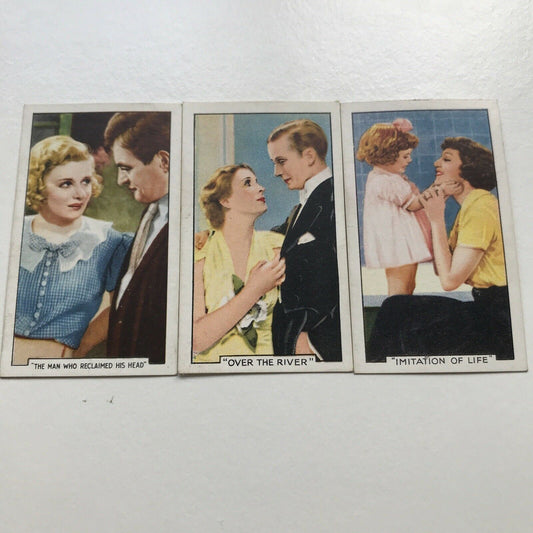 Universal MOVIE MEMORABILIA. Cigarette Cards Gallaher Famous Film Scenes 6 22 33