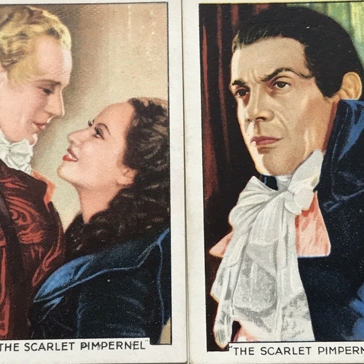 2xGallaher Cigarette Cards Famous Film Scenes #20 40 SCARLET PIMPERNEL 1930s