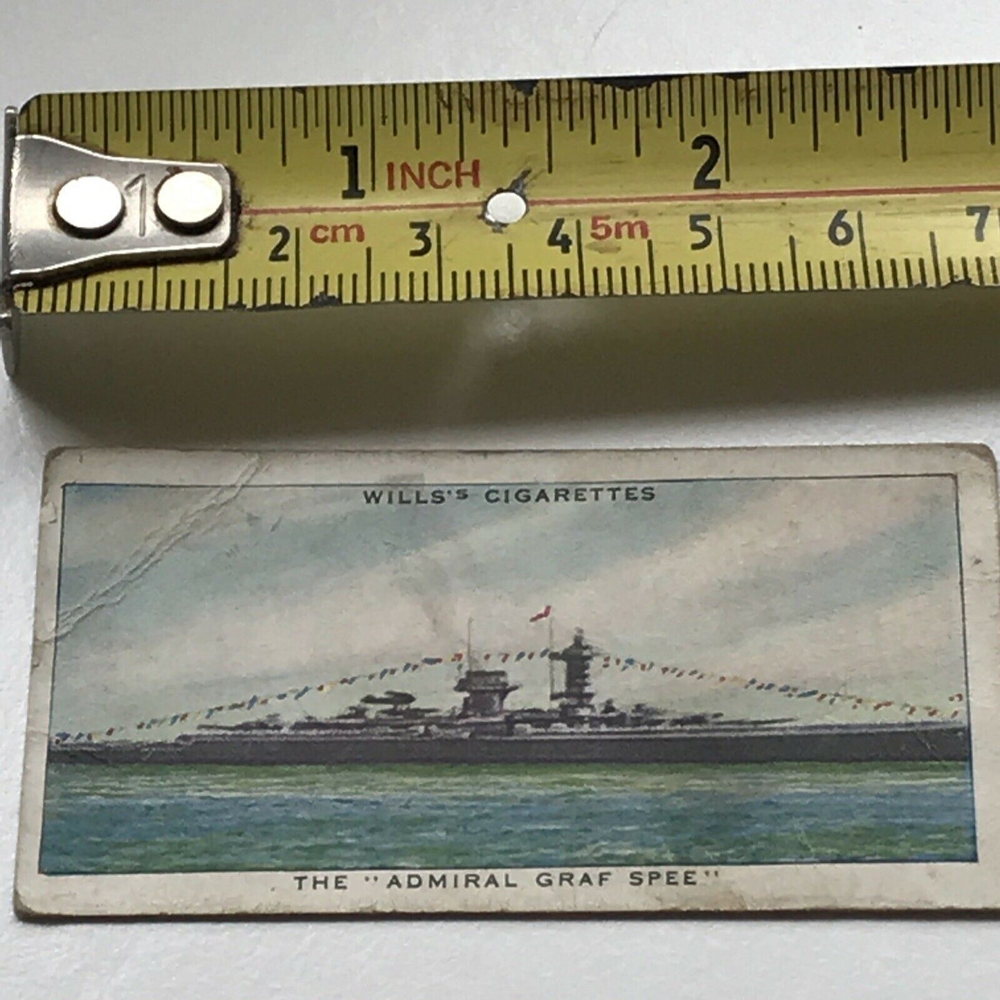 Wills Cigarette Card SPEED #44 THE ADMIRAL GRAF SPEE GERMAN BATTLESHIP 26 Knots