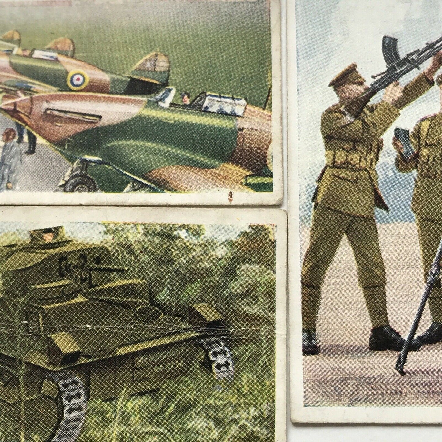 3 x Carreras Cigarette Cards BRITAIN’S DEFENCES #34 27 49 TANK CORPS BREN LIGHT