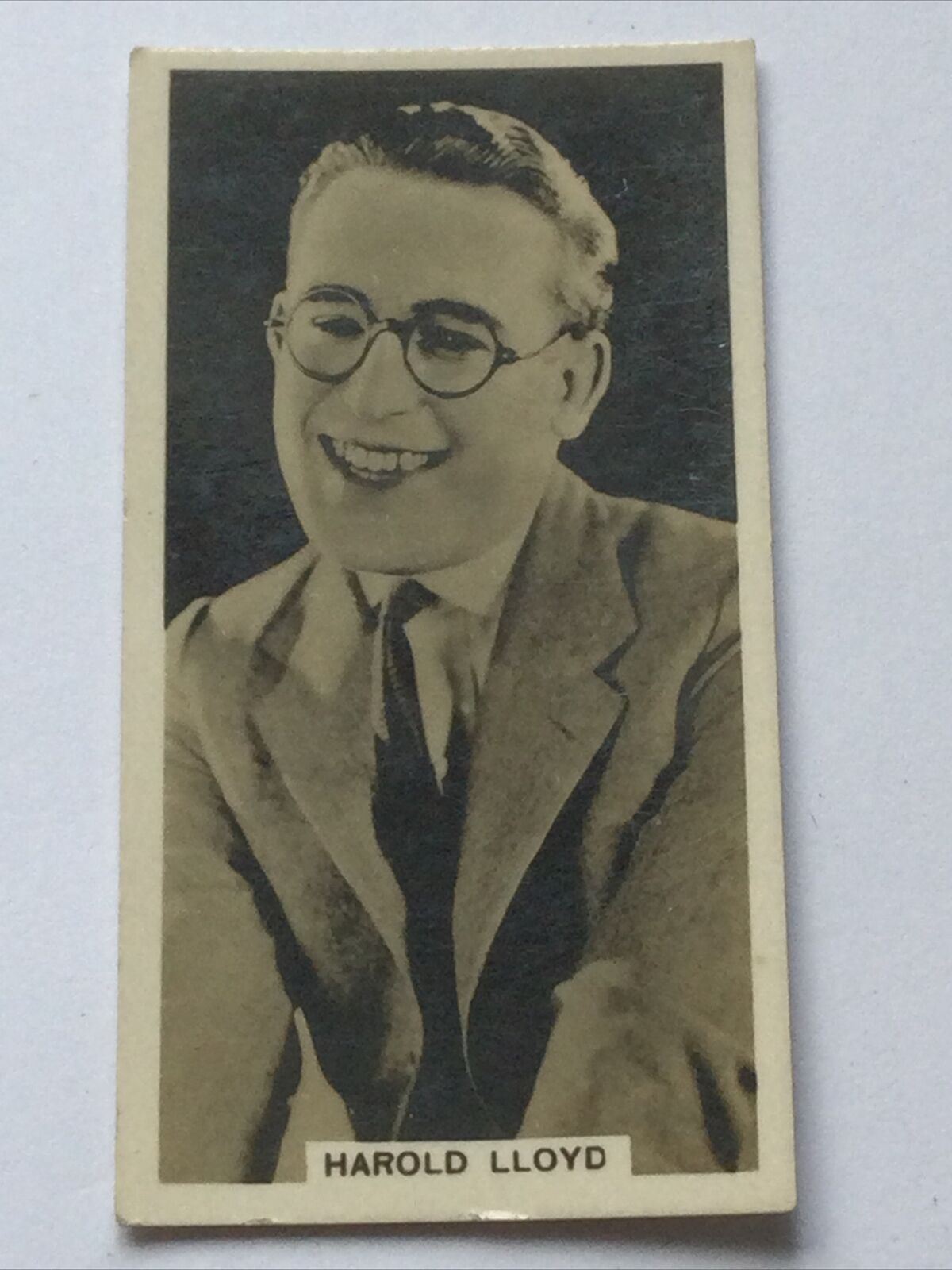 Harold Lloyd Real Photo Vintage Cigarette Card Simonets No.17 Famous Actors