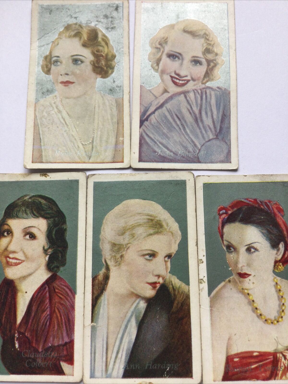 Set Of 5 Phillips Cigarette Cards Film Favourites 11 18 31 32 39 Ruby Keeler etc