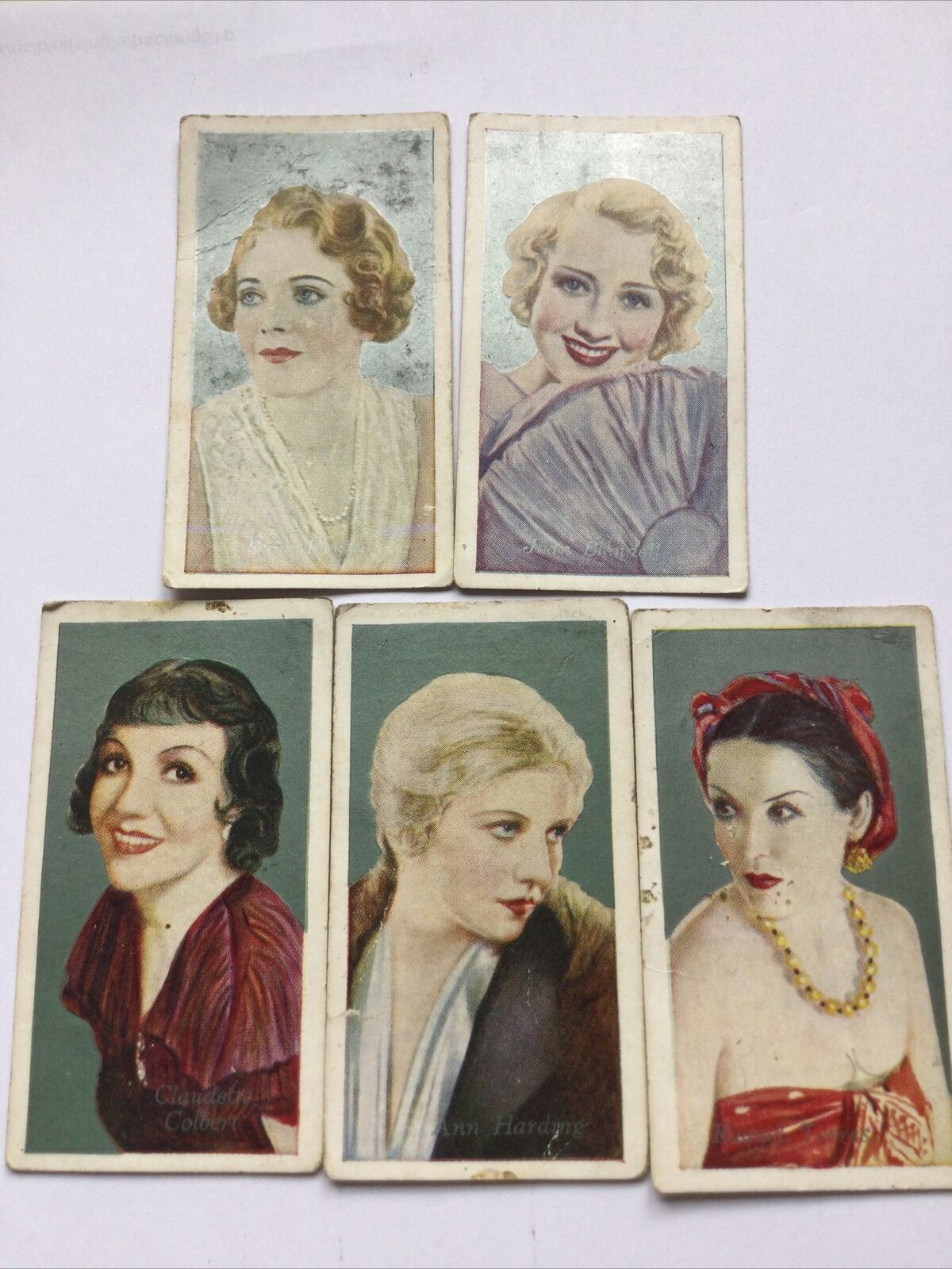 Set Of 5 Phillips Cigarette Cards Film Favourites 11 18 31 32 39 Ruby Keeler etc