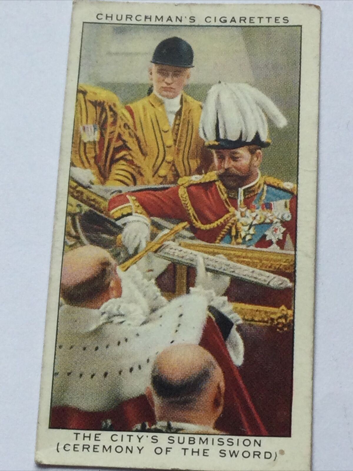 Churchman Cigarette Card The Kings Coronation #21 City’s Submission George V