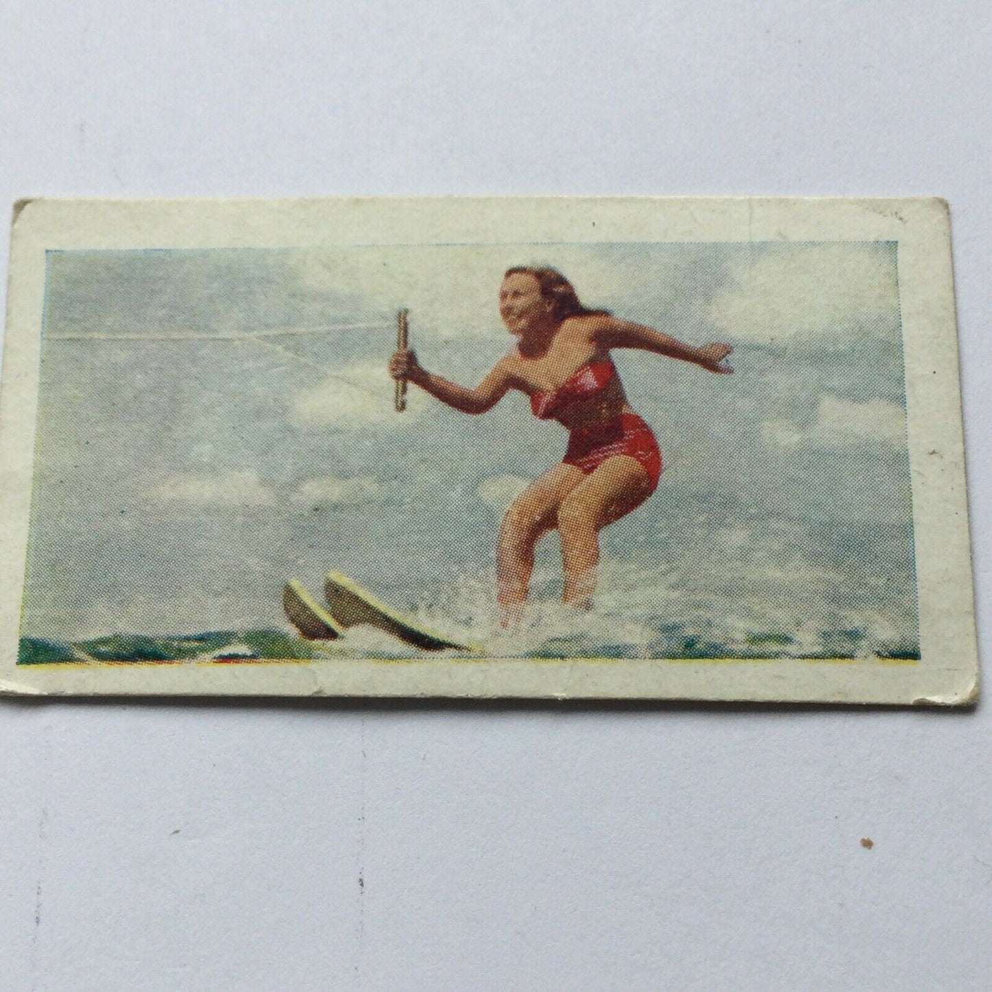 Vintage Collectable Trade Card ABC MINORS WATER SPORTS #4/13 WATER SKIING Woman