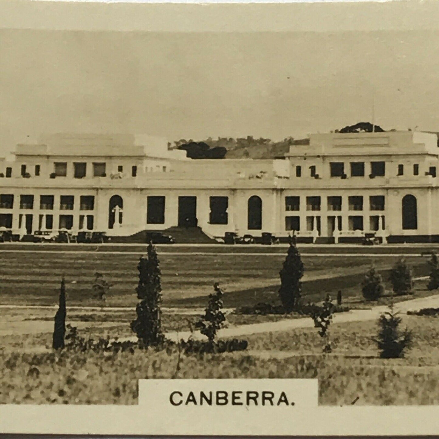 OLD PARLIAMENT HOUSE CANBERRA Vintage Photo (cigarette Card?) Black And White