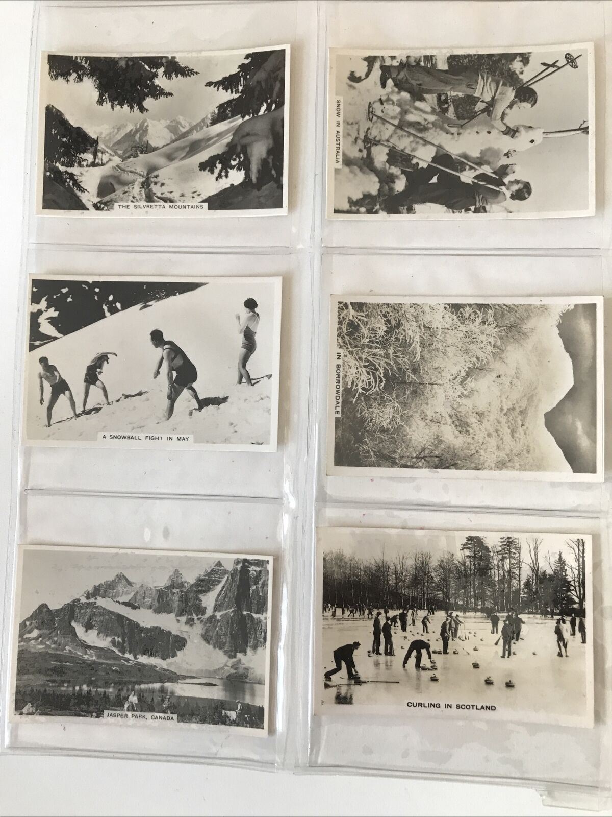 FULL SET OF SENIOR SERVICE CIGARETTE CARDS WINTER SCENES 1937 VINTAGE SNOW